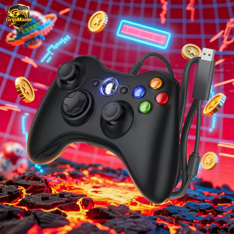 Game controller for Xbox360/PS3/PC handheld joystick wired USB joystick controller for Win7/8/10 Mando game handle accessories
Game controller for Xbox360/PS3/PC handheld joystick wired USB joystick controller for Win7/8/10 Mando game handle accessories