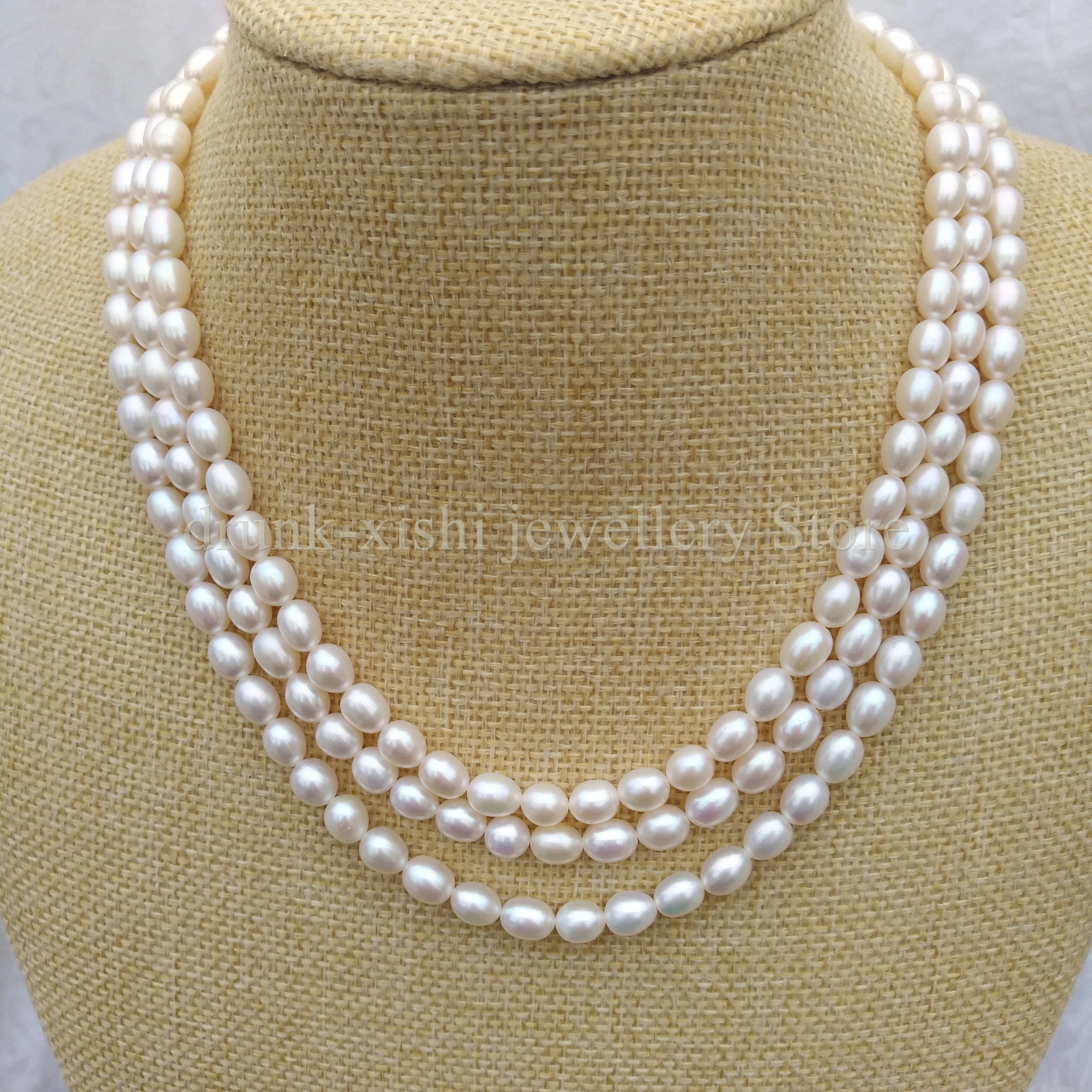 Triple Strand AAAA++ 5-6mm Natural South Sea Rice White Pearl Choker Necklace Classic At Everywhere Free Shipping
Triple Strand AAAA++ 5-6mm Natural South Sea Rice White Pearl Choker Necklace Classic At Everywhere Free Shipping
