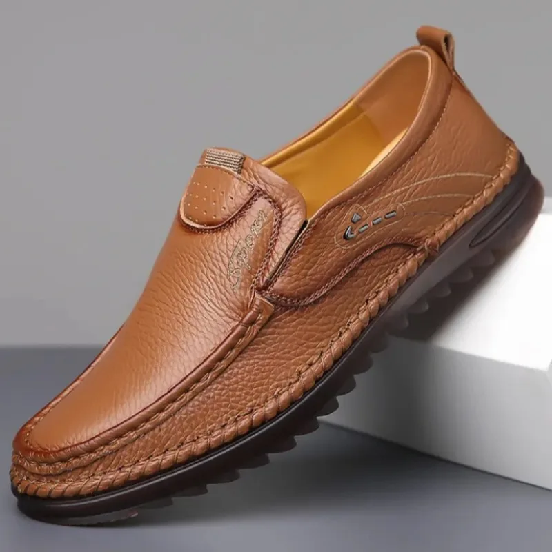 Spring Summer Men's Genuine Leather Casual Shoes Loafers Slip On Breathable Flat Shoes Man Driving Casual Shoes Chaussure Homme
Spring Summer Men's Genuine Leather Casual Shoes Loafers Slip On Breathable Flat Shoes Man Driving Casual Shoes Chaussure Homme