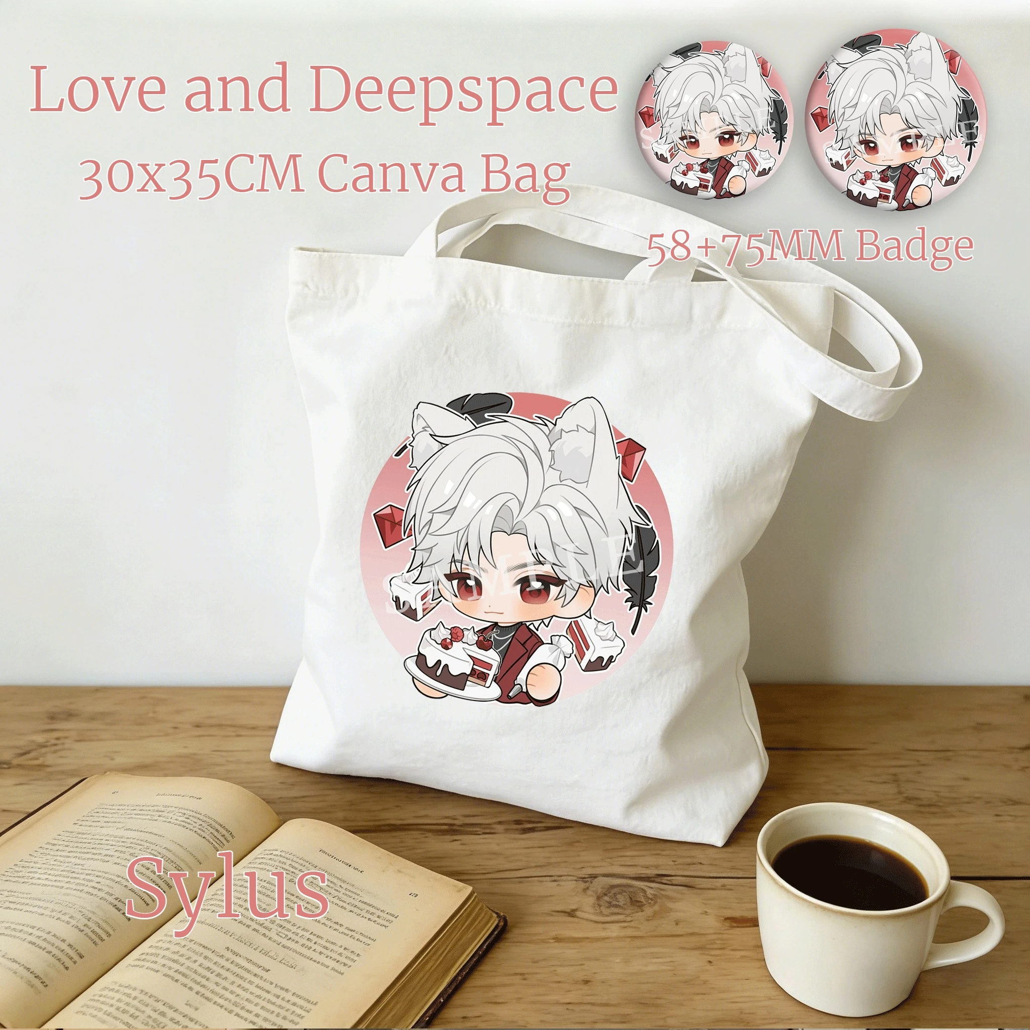 Love and Deepspace Cartoon Character Canva Bag With Badge Sylus Rafayel Zayne Xavier Caleb 30x35CM Anime Storage Shoulder Bag
Love and Deepspace Cartoon Character Canva Bag With Badge Sylus Rafayel Zayne Xavier Caleb 30x35CM Anime Storage Shoulder Bag