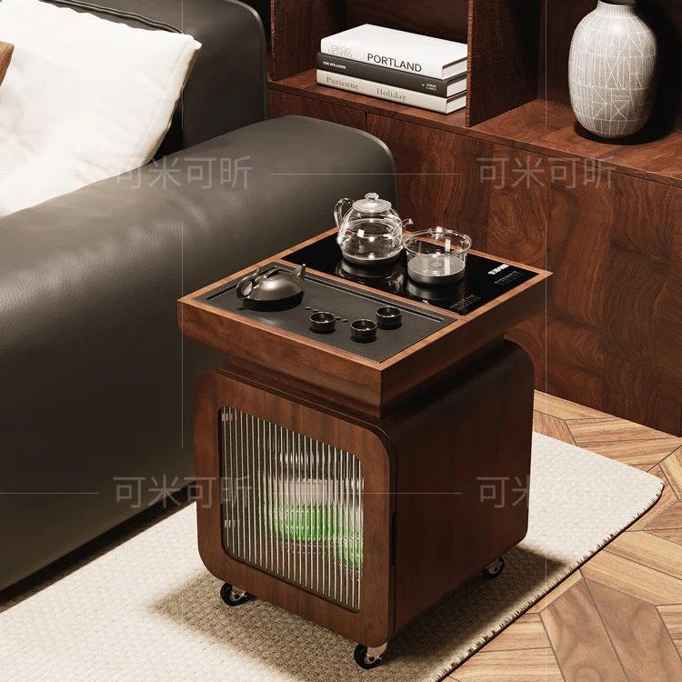 Movable side table coffee table living room household small apartment solid wood tea table
Movable side table coffee table living room household small apartment solid wood tea table