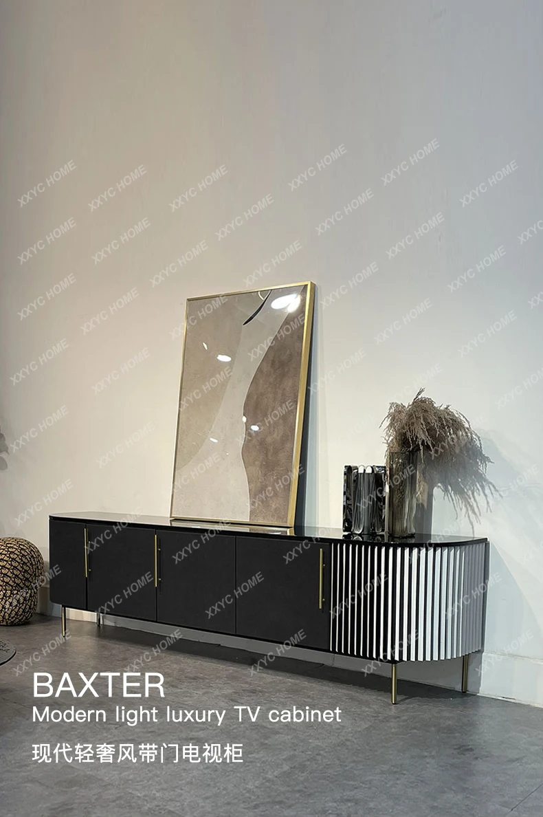 HTV cabinet simple modern minimalist rock slab solid wood coffee table TV cabinet combination
HTV cabinet simple modern minimalist rock slab solid wood coffee table TV cabinet combination
