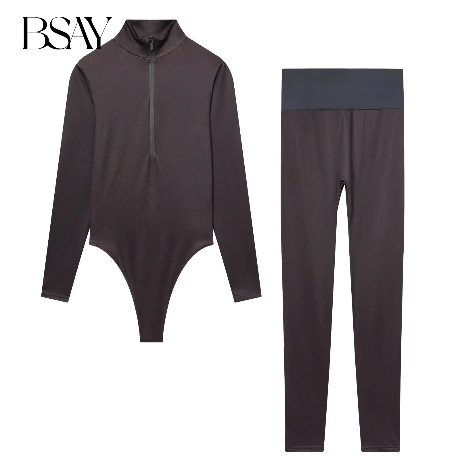 BSAY Jacquard Two Pieces Set for Women Fashion Autumn Winter New Solid Long Sleeved Turtleneck Jumpsuit Elastic Waist Pants
BSAY Jacquard Two Pieces Set for Women Fashion Autumn Winter New Solid Long Sleeved Turtleneck Jumpsuit Elastic Waist Pants