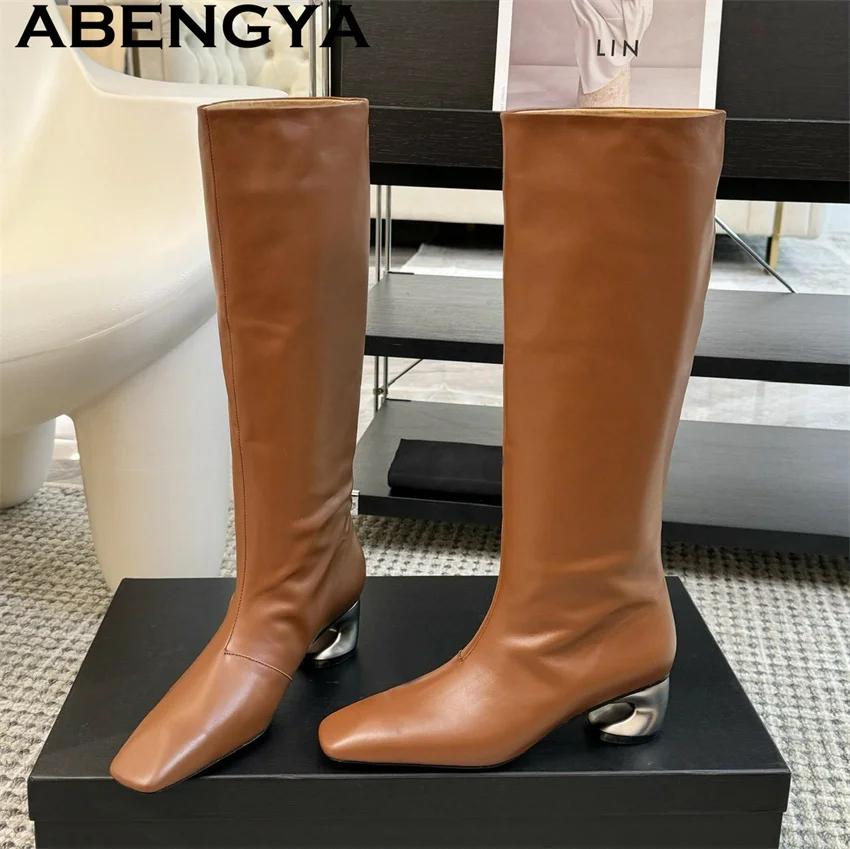 New Trend Strange Heels Knee High Boots Women Genuine Leather Round Toe Chelsea Boots 2026 Winter Fashion Week Long Boots Women
New Trend Strange Heels Knee High Boots Women Genuine Leather Round Toe Chelsea Boots 2026 Winter Fashion Week Long Boots Women