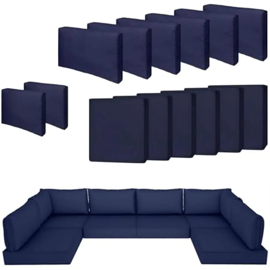 14 Piece Outdoor Patio Cushion Cover Replacement, Waterproof Patio Cushion Covers, Outdoor Furniture Cushion Covers Set for 6 Se
14 Piece Outdoor Patio Cushion Cover Replacement, Waterproof Patio Cushion Covers, Outdoor Furniture Cushion Covers Set for 6 Se