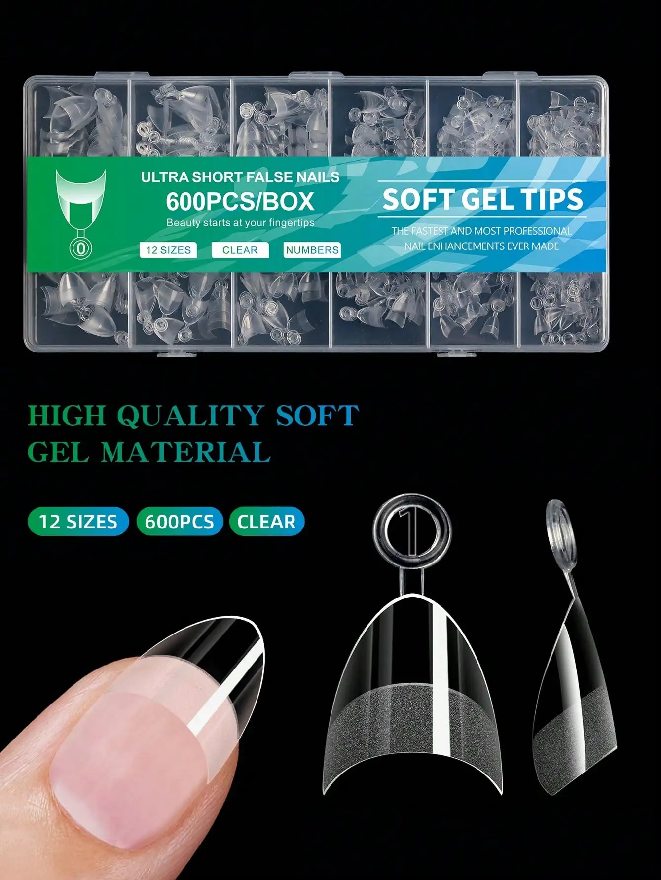 600pcs/Box XS Trapezoidal Partial Cover False Nails, Matte Half-Cover Nail Extension Tips, Extra Short Almond Shape Soft Gel Nai
600pcs/Box XS Trapezoidal Partial Cover False Nails, Matte Half-Cover Nail Extension Tips, Extra Short Almond Shape Soft Gel Nai