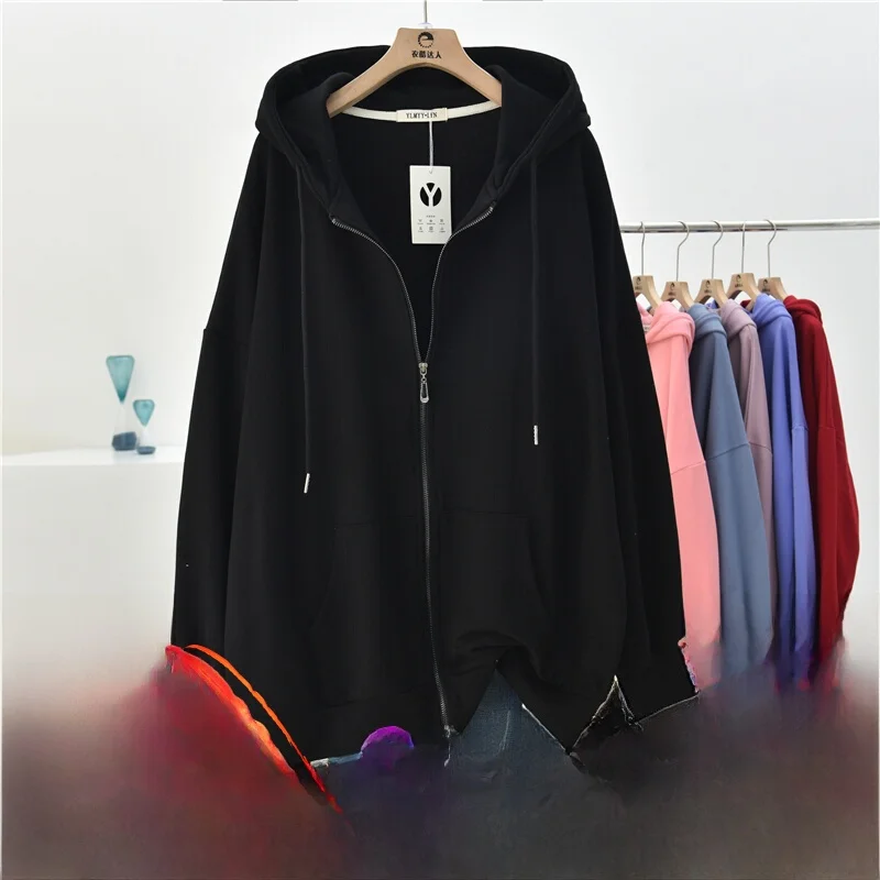 Loose Long Sleeve Hoodie Women's Spring Autumn plus Size 300 Pounds Casual Open Cardigan Top for Fat MM 240 Pounds Outerwear
Loose Long Sleeve Hoodie Women's Spring Autumn plus Size 300 Pounds Casual Open Cardigan Top for Fat MM 240 Pounds Outerwear