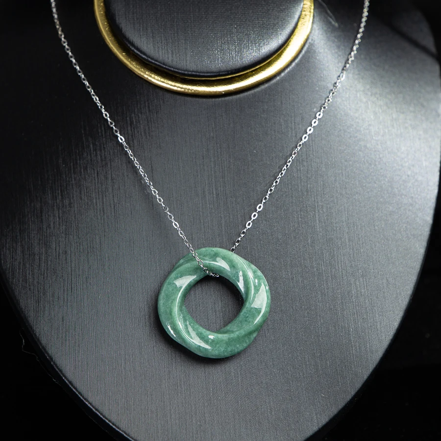 TIMESWIND Authentic Natural Jade Green Mobius Loop Pendant S925 Women Necklace Fashion Jewelry with Certificate
TIMESWIND Authentic Natural Jade Green Mobius Loop Pendant S925 Women Necklace Fashion Jewelry with Certificate