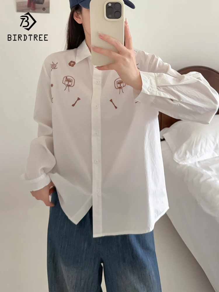 New 2026 Summer Women Cotton Long Sleeve Shirt, Turn-down Collar Embroidery, Mori Girl Fashion Commute Loose Blouse T66624CC
New 2026 Summer Women Cotton Long Sleeve Shirt, Turn-down Collar Embroidery, Mori Girl Fashion Commute Loose Blouse T66624CC