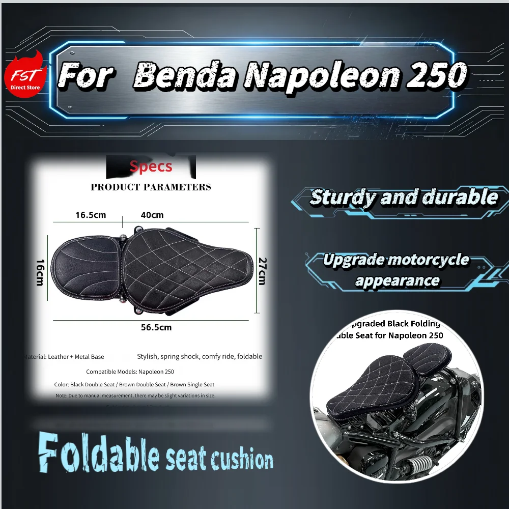 For Benda Napoleon Bob 250 Retro Lattice Foldable Hidden Seat Black Brown Wearable Motorcycle Seat Cushion
For Benda Napoleon Bob 250 Retro Lattice Foldable Hidden Seat Black Brown Wearable Motorcycle Seat Cushion