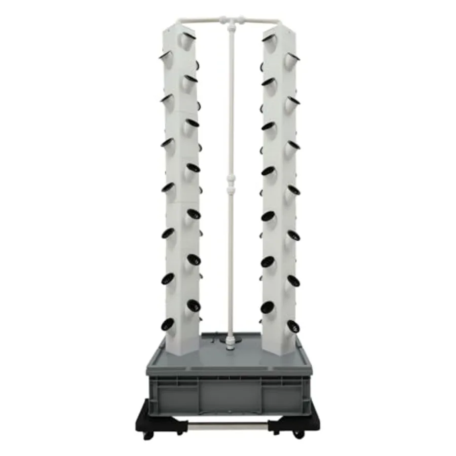 Hydroponics Growing Tower 56-Plant Outdoor Indoor Vertical Garden Kit with Water Pump Planting Timer Wheels Black 56-Hole
Hydroponics Growing Tower 56-Plant Outdoor Indoor Vertical Garden Kit with Water Pump Planting Timer Wheels Black 56-Hole