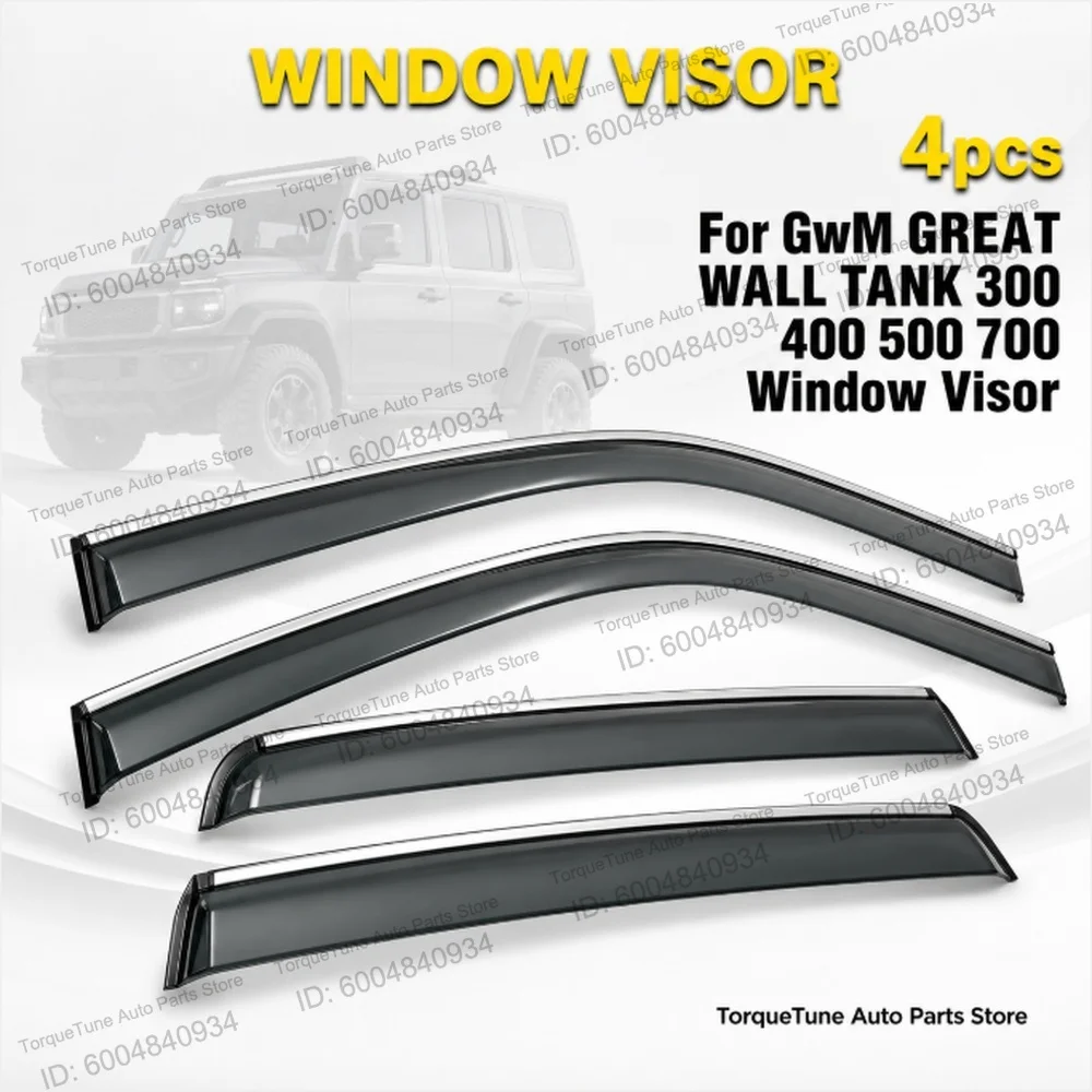 Premium In Channel Direct Fit Easy Installation Window Visor Wind Deflector For GWM GREAT WALL TANK 300 Rain 2020 year
Premium In Channel Direct Fit Easy Installation Window Visor Wind Deflector For GWM GREAT WALL TANK 300 Rain 2020 year