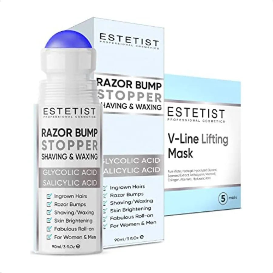 Razor Bump Stopper After Shave Solution for Ingrown Hair and V Shaped Slimming Face Mask Double Chin Reducer Face Lift Tape Tig
Razor Bump Stopper After Shave Solution for Ingrown Hair and V Shaped Slimming Face Mask Double Chin Reducer Face Lift Tape Tig