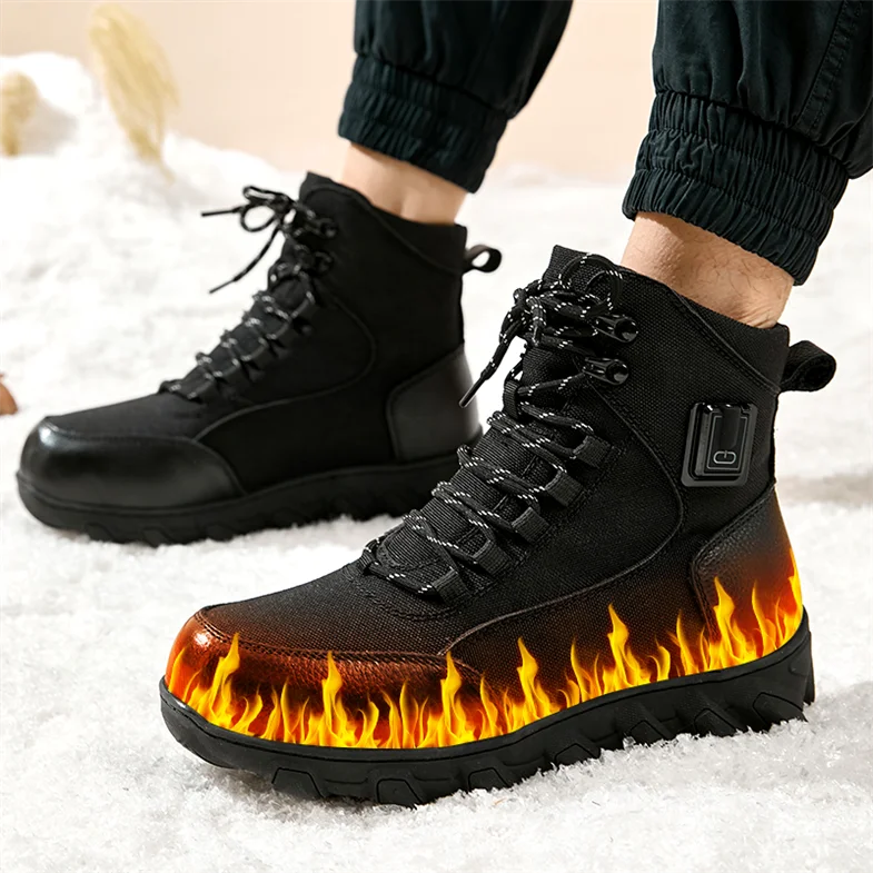 Hot Sale Non-Slip Thick Warm Winter Black Shoes Shock-Resistant Electric Heated Shoes
Hot Sale Non-Slip Thick Warm Winter Black Shoes Shock-Resistant Electric Heated Shoes