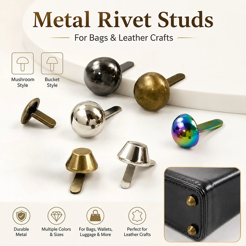 50/100Pcs 10-15mm Metal Rivet Buckles Two Legged Nails for Handbag Luggage Leather Craft Decorative Studs Bottom Hardware Parts
50/100Pcs 10-15mm Metal Rivet Buckles Two Legged Nails for Handbag Luggage Leather Craft Decorative Studs Bottom Hardware Parts
