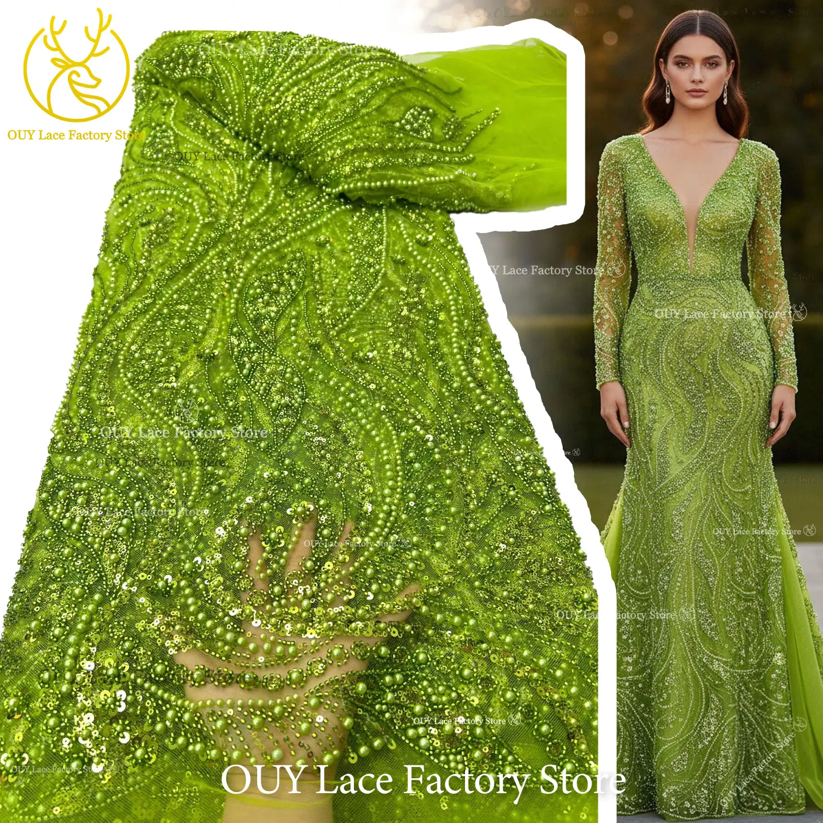 Green African Handmade Heavy Beads Lace Fabric 2026 Nigerian French Sequins Beaded Tulle Lace Fabric Party Wedding Dress Sewing
Green African Handmade Heavy Beads Lace Fabric 2026 Nigerian French Sequins Beaded Tulle Lace Fabric Party Wedding Dress Sewing