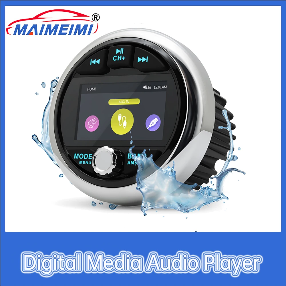 MP5 player Marine Stereo Waterproof IPX5 Boat MP5 Radio Player Bluetooth-compatible FM AM RDS Audio For Yacht ATV UTV
MP5 player Marine Stereo Waterproof IPX5 Boat MP5 Radio Player Bluetooth-compatible FM AM RDS Audio For Yacht ATV UTV