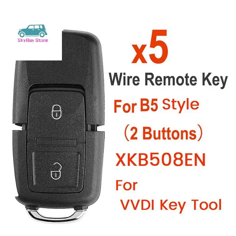 XKB508EN Wire Universal Remote Key 2 Button Fob For VW B5 Style For Xhorse VVDI Key Tool 15Pcs/Lot
XKB508EN Wire Universal Remote Key 2 Button Fob For VW B5 Style For Xhorse VVDI Key Tool 15Pcs/Lot