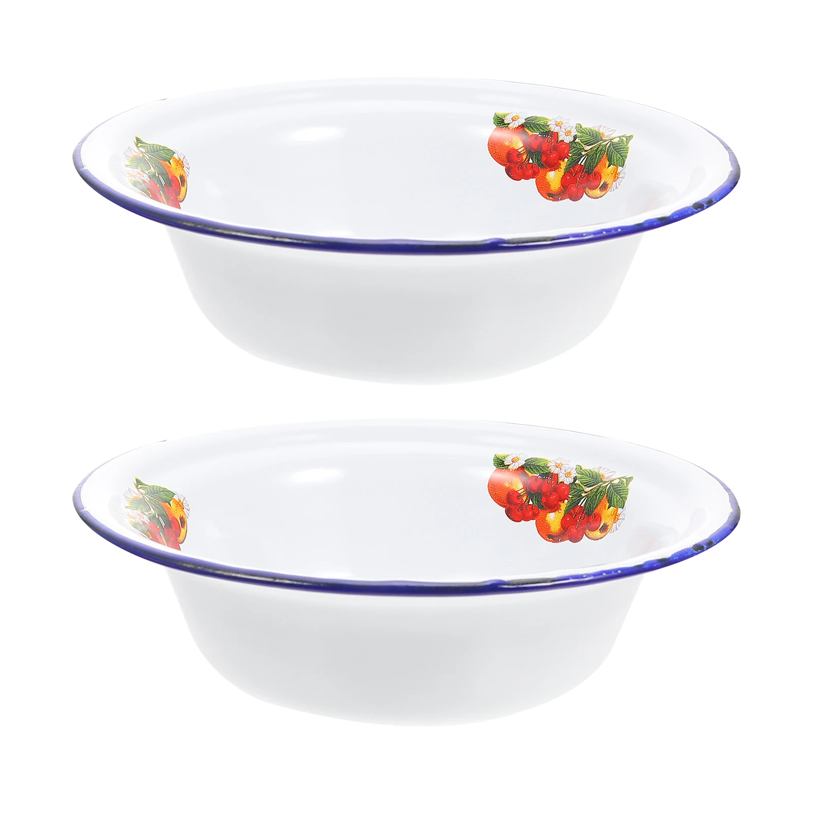 2Pcs Enamel Basin Retro Mixing Large Salad Iron Sturdy AntiSkid Multifunctional Kitchen Food Container Storage Bowl Vessel
2Pcs Enamel Basin Retro Mixing Large Salad Iron Sturdy AntiSkid Multifunctional Kitchen Food Container Storage Bowl Vessel