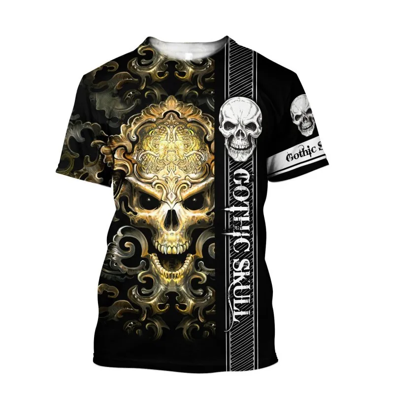 Trendy men's clothing casual graphic t shirts with 3D digital printing skull pattern short sleeved new in tops t-shirt for men
Trendy men's clothing casual graphic t shirts with 3D digital printing skull pattern short sleeved new in tops t-shirt for men