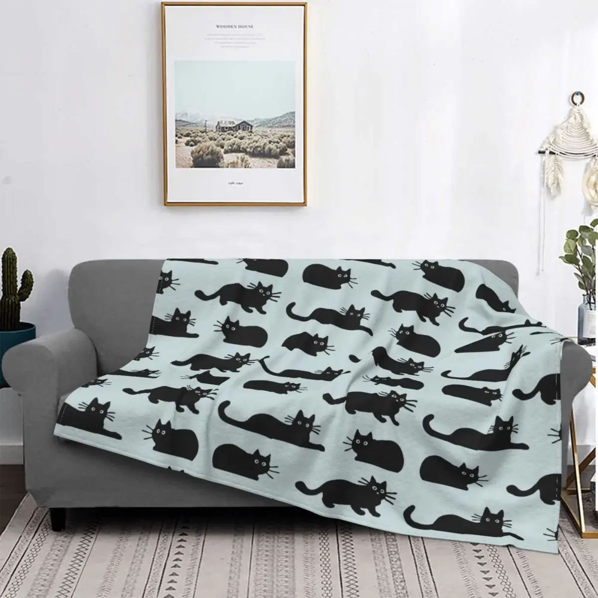 Funny Black Cat Pattern Blanket Flannel Plush Spring and Autumn Cute Funny Portable Super Soft Blanket Bed Travel Plush Quilt
Funny Black Cat Pattern Blanket Flannel Plush Spring and Autumn Cute Funny Portable Super Soft Blanket Bed Travel Plush Quilt