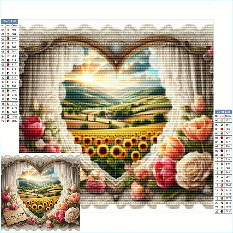 Diamond Painting New Arrival 2025 Heart-shaped Window Sunflower Field Landscape Stitch Item Diamond Art Accessories Crafts Adult
Diamond Painting New Arrival 2025 Heart-shaped Window Sunflower Field Landscape Stitch Item Diamond Art Accessories Crafts Adult