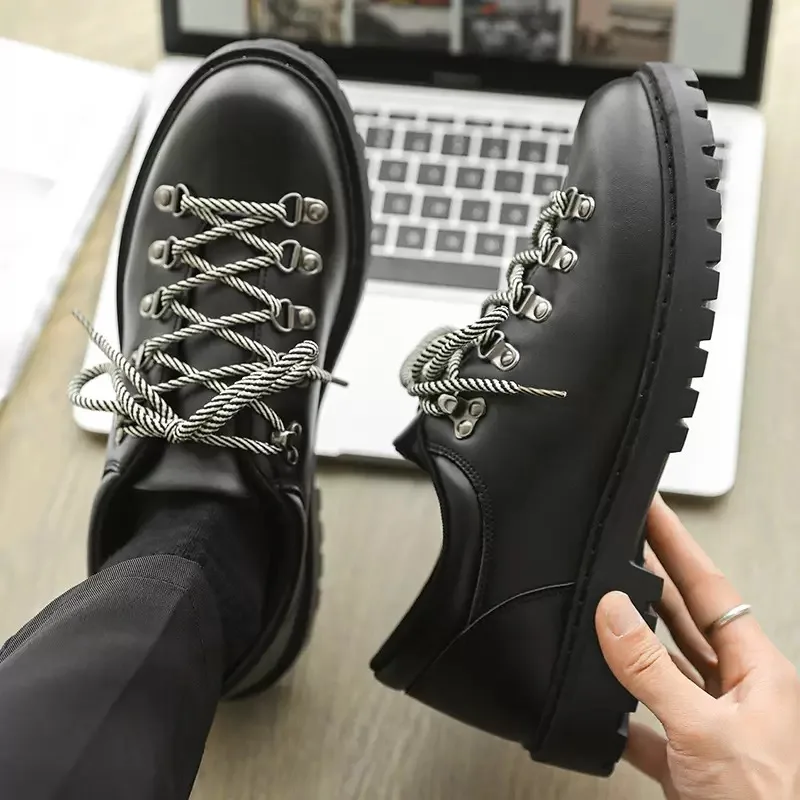 2026 New British Style Low Cut Casual Men's Shoes Are Fashionable, Comfortable, Non Slip, Lace Up, Thick Soled Single Shoes
2026 New British Style Low Cut Casual Men's Shoes Are Fashionable, Comfortable, Non Slip, Lace Up, Thick Soled Single Shoes