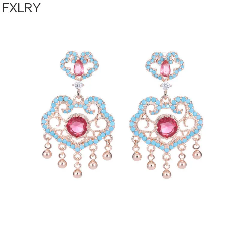 FXLRY S925 серебряные иглы новые серьги с кисточками и замком, антикварные женские серьги с инкрустацией цирконом
FXLRY S925 серебряные иглы новые серьги с кисточками и замком, антикварные женские серьги с инкрустацией цирконом