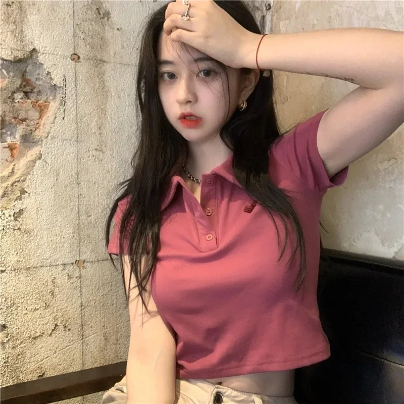 Sweet Square Shoulder Polo Shirt 2024 New Short Sleeve Design Career Niche T-Shirt Bottoming Shirt Women Short Tops Summer
Sweet Square Shoulder Polo Shirt 2024 New Short Sleeve Design Career Niche T-Shirt Bottoming Shirt Women Short Tops Summer