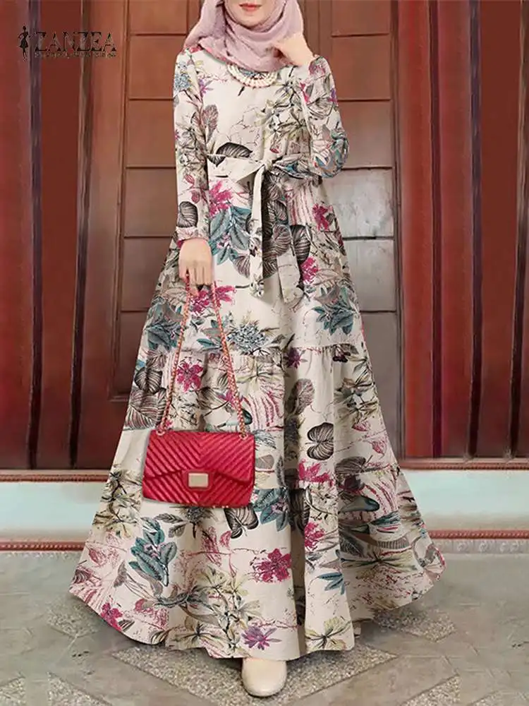 Autumn Flroal Printed Dubai Turkey Abaya Hijab Dress ZANZEA Vintage Women Long Sleeve Muslim Dress Jilbab Robe Femme Ramadan
Autumn Flroal Printed Dubai Turkey Abaya Hijab Dress ZANZEA Vintage Women Long Sleeve Muslim Dress Jilbab Robe Femme Ramadan