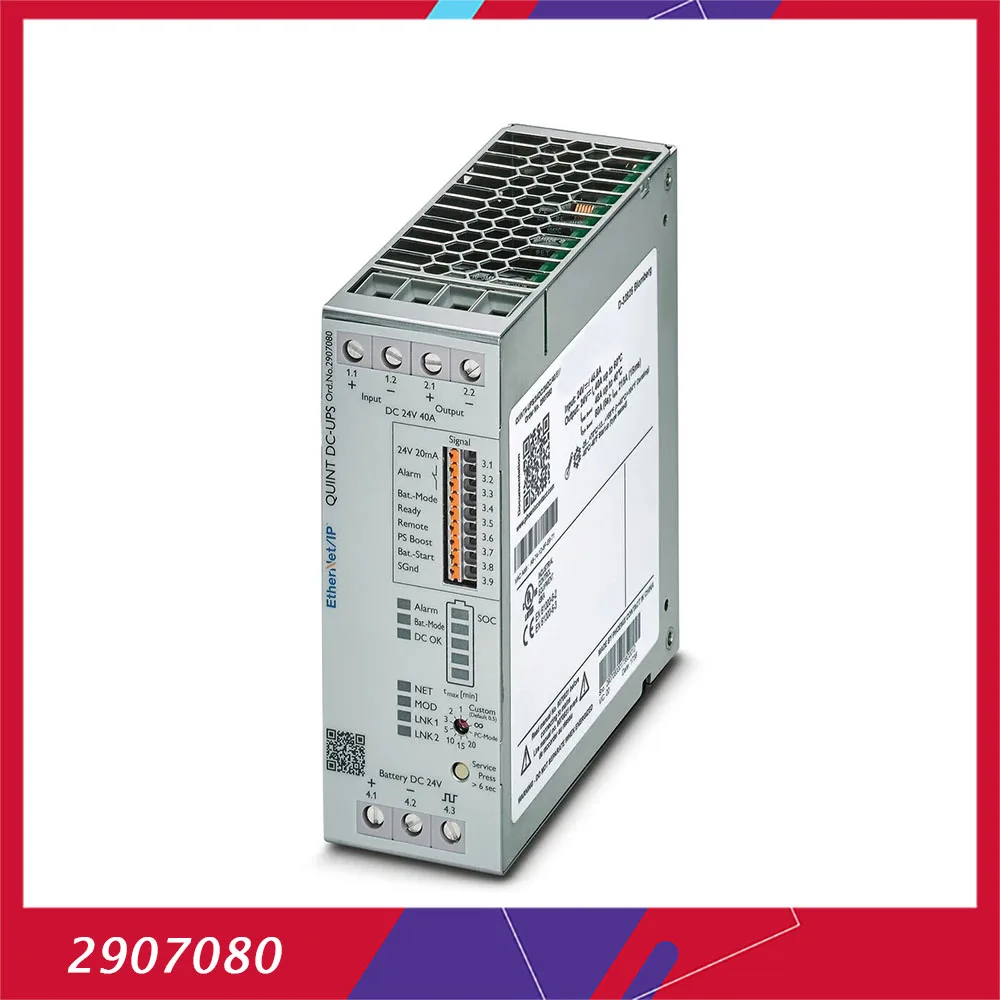 2907080 QUINT4-UPS/24DC/24DC/40/EIP For Phoenix UPS 24VDC/40A RJ45 Uninterruptible Power Supply Works Perfectly Fast Ship
2907080 QUINT4-UPS/24DC/24DC/40/EIP For Phoenix UPS 24VDC/40A RJ45 Uninterruptible Power Supply Works Perfectly Fast Ship