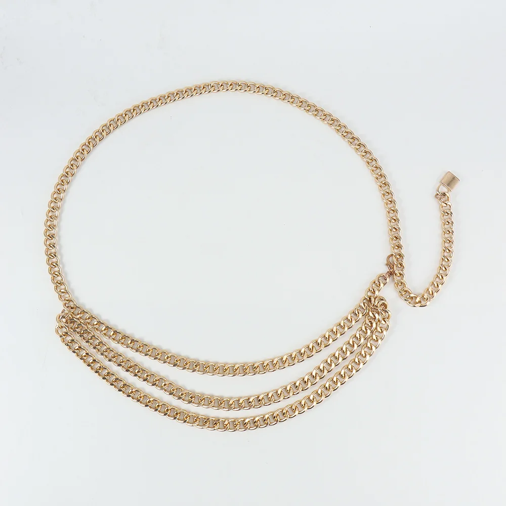 Gold Three-Layer Waist Chain Hollow Metal Belt Slimming Skirt Universal Item Personalized Lock Fashion Accessory
Gold Three-Layer Waist Chain Hollow Metal Belt Slimming Skirt Universal Item Personalized Lock Fashion Accessory