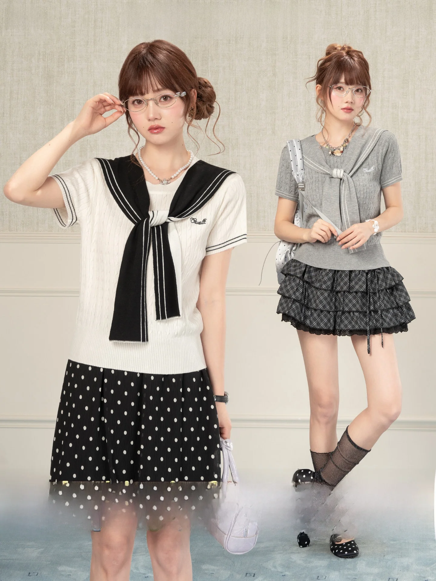 Heynew College Style round Neck Short Sleeve Knitted Sweater Women's Slim Fit Summer Top with Shoulder Pads Versatile with Scarf
Heynew College Style round Neck Short Sleeve Knitted Sweater Women's Slim Fit Summer Top with Shoulder Pads Versatile with Scarf