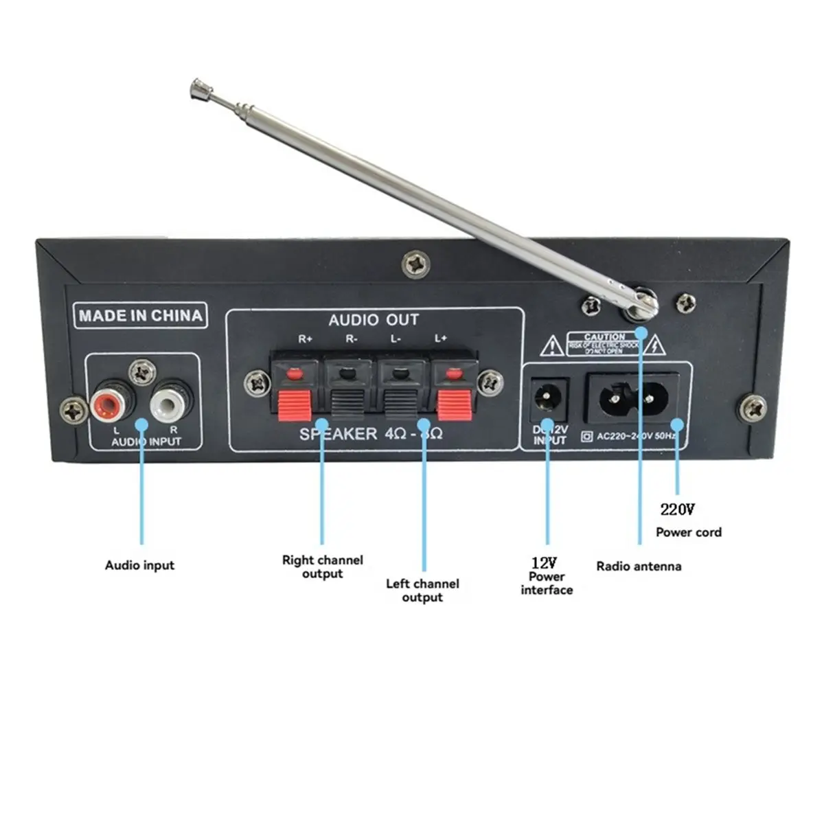 (BAAY) AV-20 HiFi цифровой усилитель 2-канальный 2.0 Bluetooth с объемным звуком для домашнего кинотеатра, автомобиля, караоке, с вилкой стандарта ЕС
(BAAY) AV-20 HiFi цифровой усилитель 2-канальный 2.0 Bluetooth с объемным звуком для домашнего кинотеатра, автомобиля, караоке, с вилкой стандарта ЕС