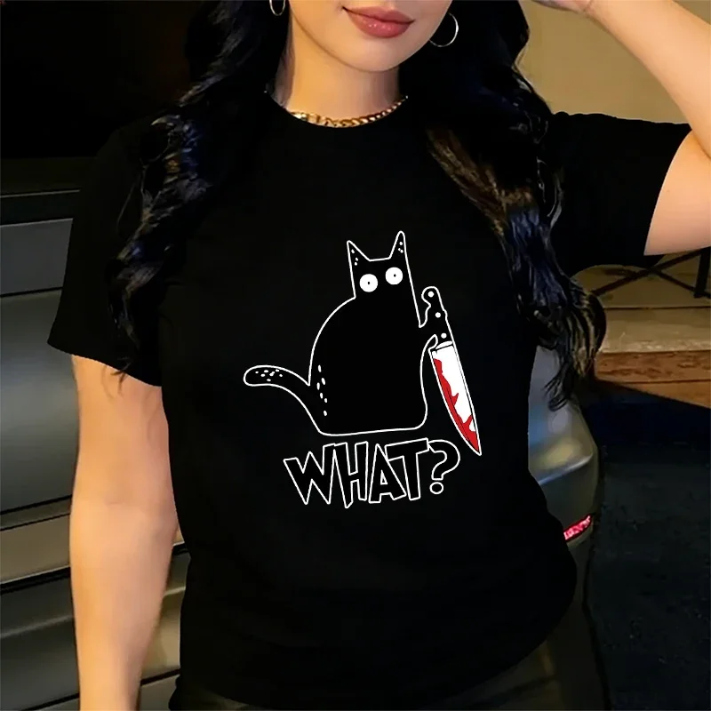 Black Cat Graphic Print Plus Size T-shirts Summer Women's Clothing Casual Fashion Harajuku O-Neck Short Sleeve T-shirts
Black Cat Graphic Print Plus Size T-shirts Summer Women's Clothing Casual Fashion Harajuku O-Neck Short Sleeve T-shirts