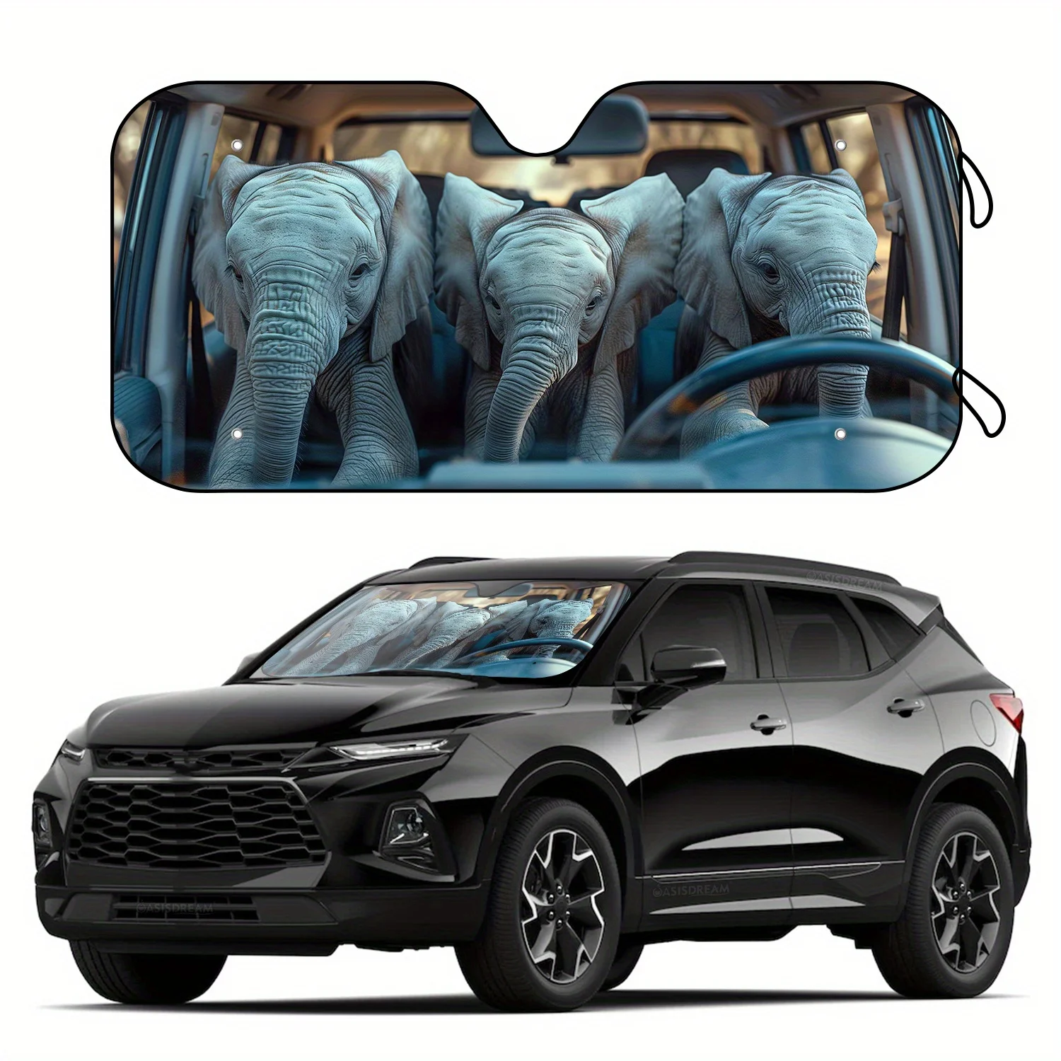 1pc 57" X 27.5" Car Windshield Sunshade With 4 Free Suction Cups Elephants Printed UV Reflector Car Front Window Sunshade, Keep
1pc 57" X 27.5" Car Windshield Sunshade With 4 Free Suction Cups Elephants Printed UV Reflector Car Front Window Sunshade, Keep