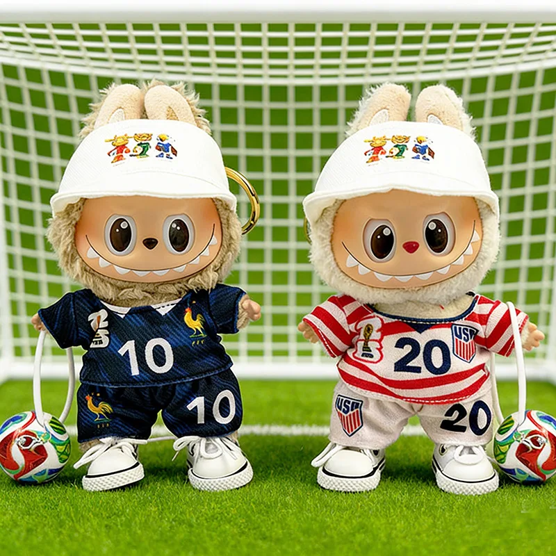 For Labubu Soccer Uniform Set The Jersey of The France America Football Team Outfit Mini Plush Doll Clothing Accessories
For Labubu Soccer Uniform Set The Jersey of The France America Football Team Outfit Mini Plush Doll Clothing Accessories
