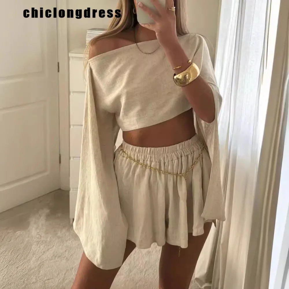 Summer Fashion Beach Style Two Piece Set Women Casual Off Shoulder Top Shorts Two Piece Set Women
Summer Fashion Beach Style Two Piece Set Women Casual Off Shoulder Top Shorts Two Piece Set Women
