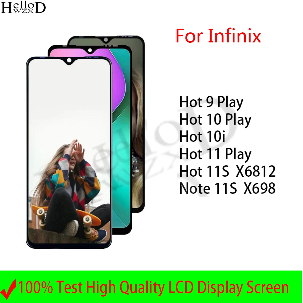 ЖК-дисплей и сенсорный экран для Infinix 9 10 11 Play 10i 11S, дисплей для Infinix Note 11S, дигитайзер в сборе, замена
ЖК-дисплей и сенсорный экран для Infinix 9 10 11 Play 10i 11S, дисплей для Infinix Note 11S, дигитайзер в сборе, замена