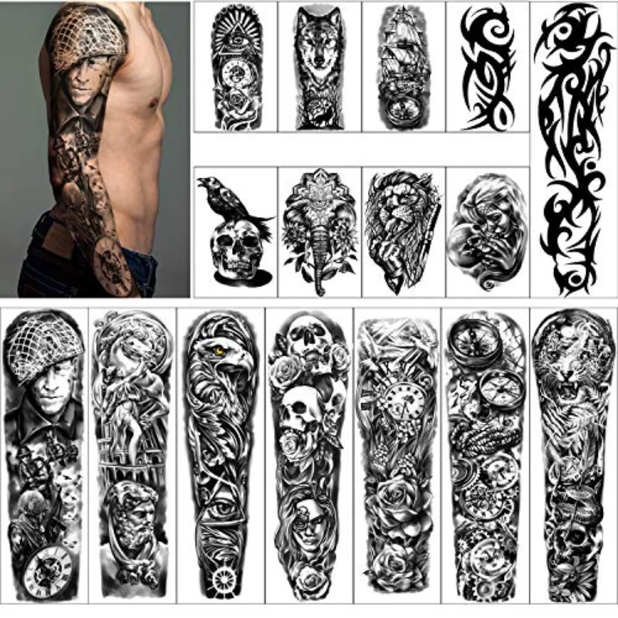 Full Arm Temporary Tattoos 8 Sheets and Half Arm Shoulder Waterproof Tattoos 8 Sheets, Extra Large Tattoo Stickers for Men and
Full Arm Temporary Tattoos 8 Sheets and Half Arm Shoulder Waterproof Tattoos 8 Sheets, Extra Large Tattoo Stickers for Men and