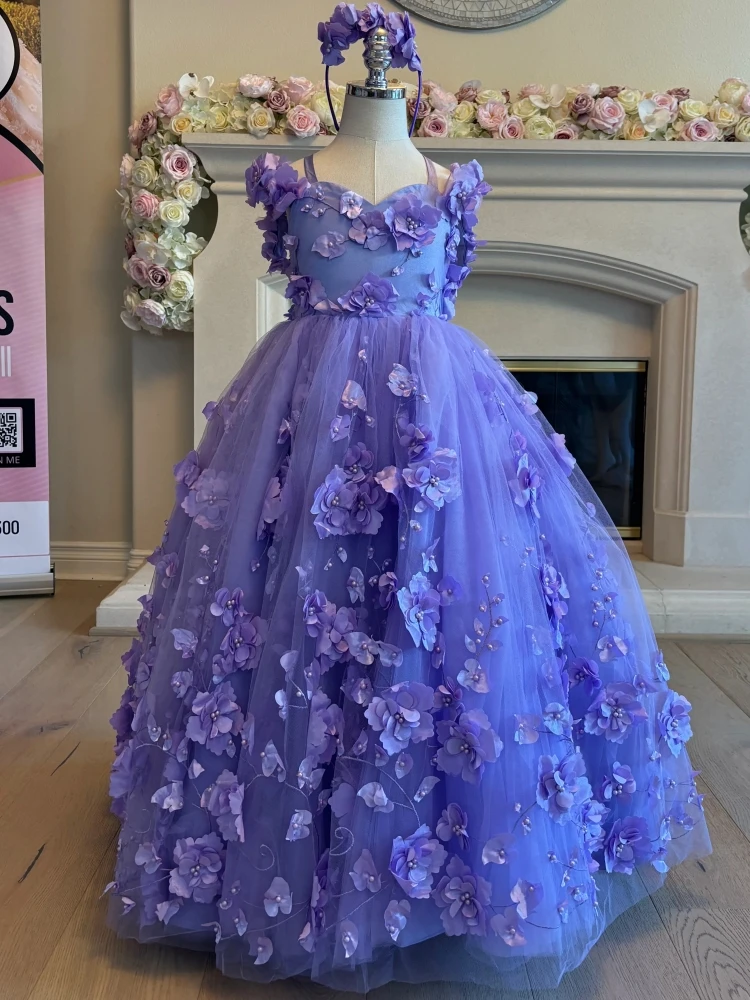 Customized Dark Purple Flower Girl Dress Floral Appliques Pattern Sleeveless For Wedding Birthday Party Pageant Banquet Gown
Customized Dark Purple Flower Girl Dress Floral Appliques Pattern Sleeveless For Wedding Birthday Party Pageant Banquet Gown 