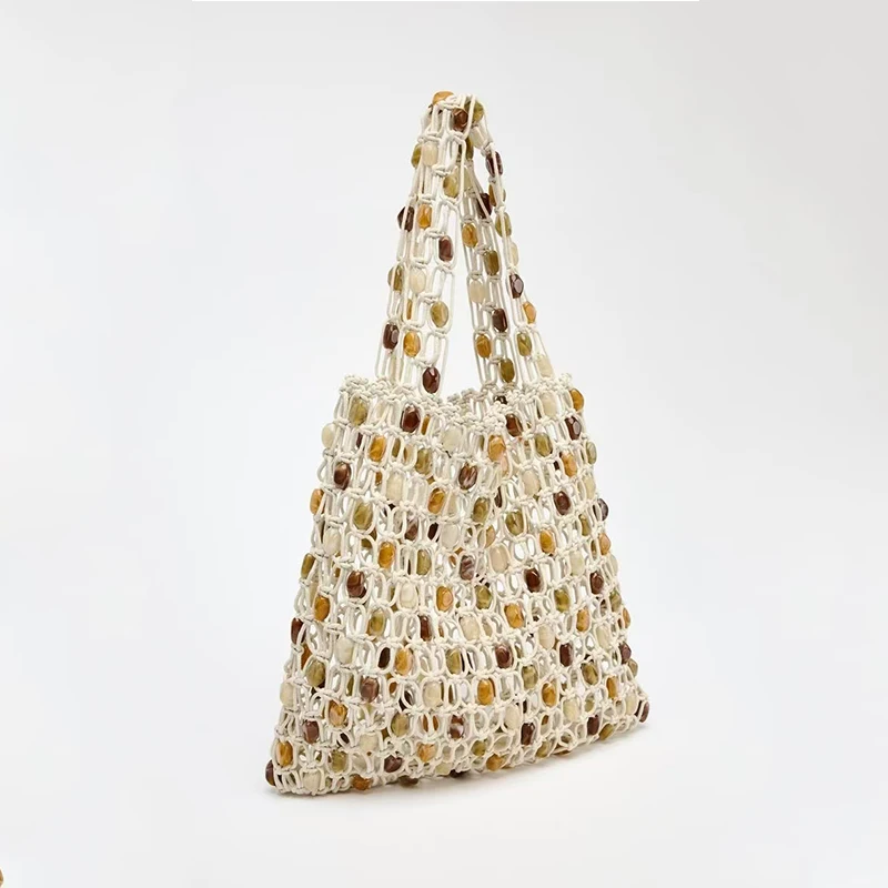 Ladies Summer Beaded woven bag Bucket Bag Phone Purse Handmade Hollow Out Cotton Rope Crochet Bag Handbag For Girls
Ladies Summer Beaded woven bag Bucket Bag Phone Purse Handmade Hollow Out Cotton Rope Crochet Bag Handbag For Girls