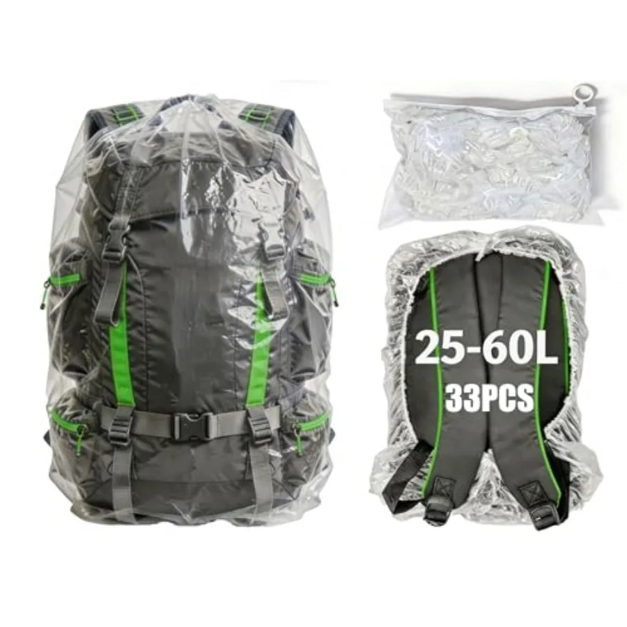 33PCS Disposable Bag Cover for Airplane Under Seat - Backpack Rain Cover, Fit for 25-60L, for Hiking, Air Travel, Commuting
33PCS Disposable Bag Cover for Airplane Under Seat - Backpack Rain Cover, Fit for 25-60L, for Hiking, Air Travel, Commuting