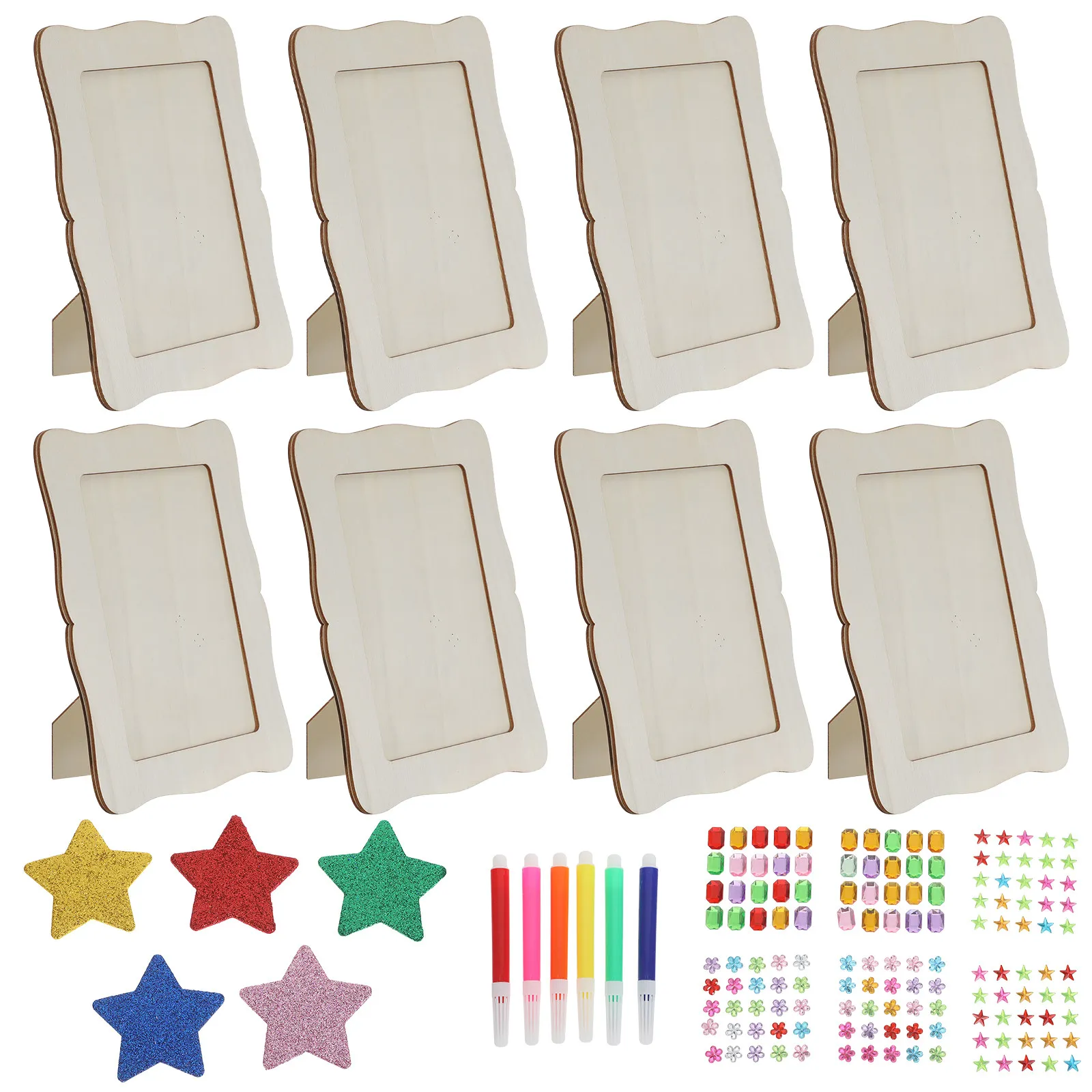 1Set Unfinished Wooden Picture Frames Standing Photo Frame for 4x6 Photos DIY Craft Painting Kit Rhinestone Stickers Handmade
1Set Unfinished Wooden Picture Frames Standing Photo Frame for 4x6 Photos DIY Craft Painting Kit Rhinestone Stickers Handmade