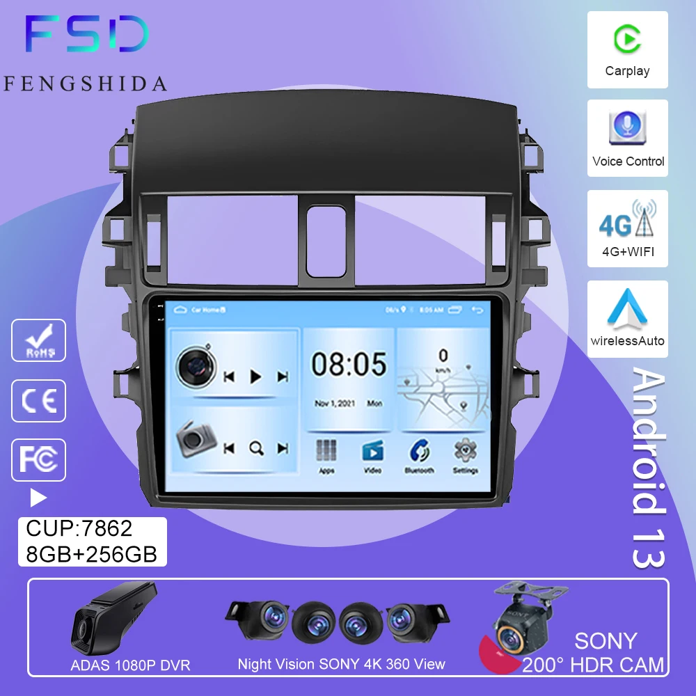Android For Toyota Corolla E140/E150 2006-2013 Car Radio Multimedia Video Player Stereo Navigation GPS Carplay 5G WIFI No 2DIN
Android For Toyota Corolla E140/E150 2006-2013 Car Radio Multimedia Video Player Stereo Navigation GPS Carplay 5G WIFI No 2DIN