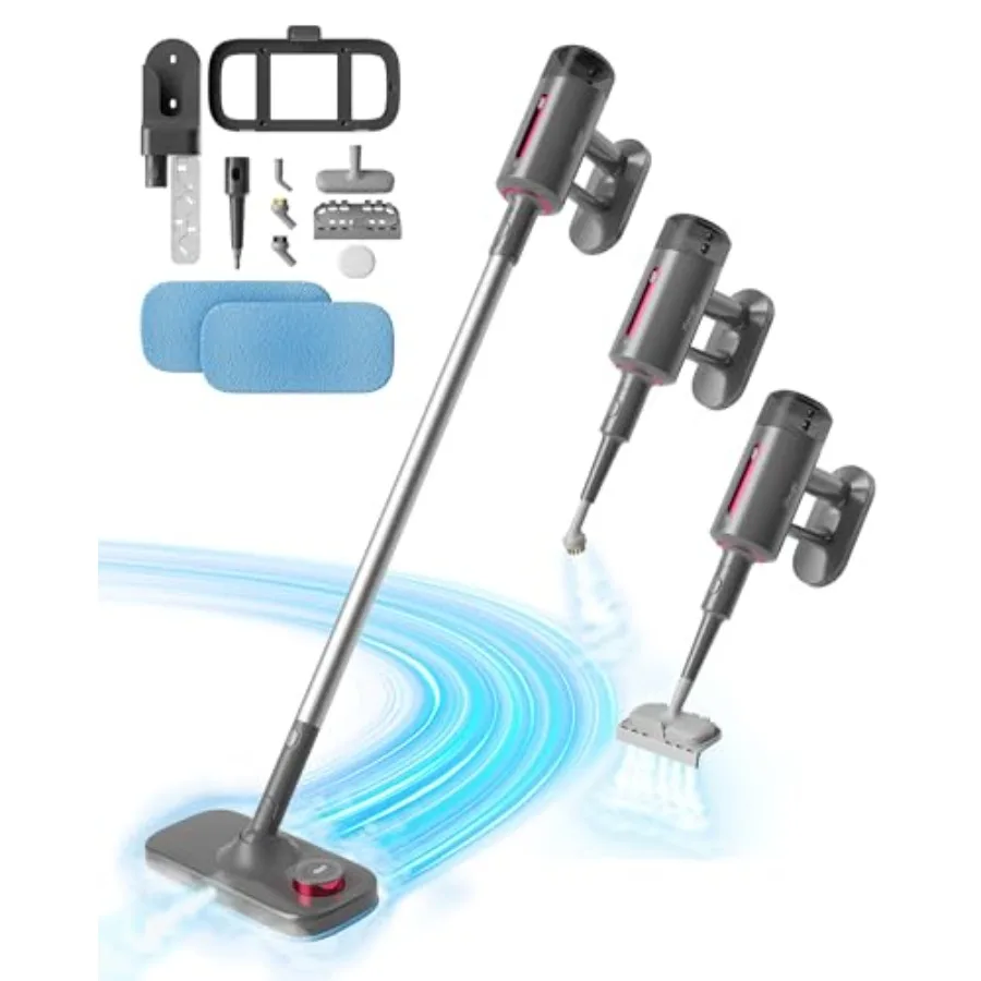 7in1 Handheld Steam Mop for Hardwood Laminate Vinyl Carpet Tile Grout All Floors Cleaning 1500W 230 23ft Cord Front Sprayer Det
7in1 Handheld Steam Mop for Hardwood Laminate Vinyl Carpet Tile Grout All Floors Cleaning 1500W 230 23ft Cord Front Sprayer Det
