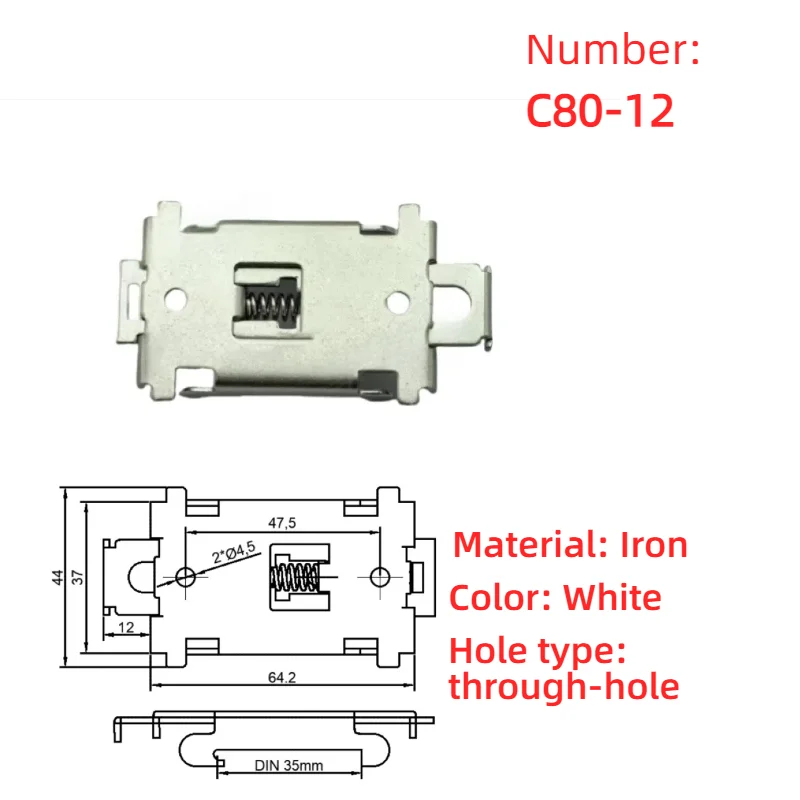 C45/DIN35mm Single-Phase Solid State Relay Mounting Bracket Heat Sink Fixing Power Switch Rail Clip for Electronic Components
C45/DIN35mm Single-Phase Solid State Relay Mounting Bracket Heat Sink Fixing Power Switch Rail Clip for Electronic Components