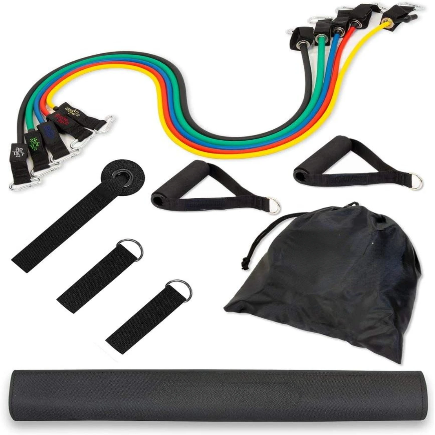 Heavy Duty Serious Steel Resistance Tube Band Set with Handles, Door Anchor and Ankle Straps for Intense Workouts (100 lbs Set o
Heavy Duty Serious Steel Resistance Tube Band Set with Handles, Door Anchor and Ankle Straps for Intense Workouts (100 lbs Set o