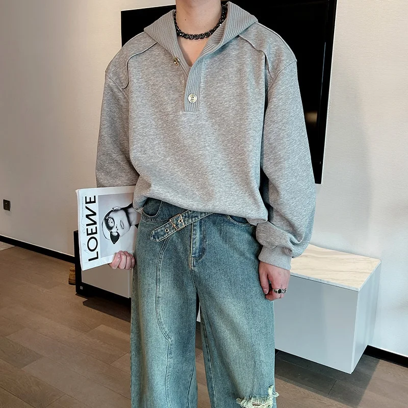 Корейская тяжелая вязаная толстовка с капюшоном, мужская свободная посадка, повседневный открытый кардиган, цветная блузка, смесь хлопка и полиэстера
Корейская тяжелая вязаная толстовка с капюшоном, мужская свободная посадка, повседневный открытый кардиган, цветная блузка, смесь хлопка и полиэстера