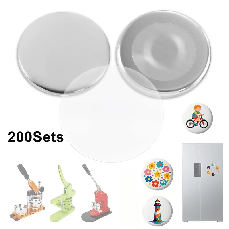 200 Sets Round Fridge Magnet Button Parts 25mm/32mm/37mm/44mm/58mm Refrigerator Magnet Supplies for Magnet Badge Machine
200 Sets Round Fridge Magnet Button Parts 25mm/32mm/37mm/44mm/58mm Refrigerator Magnet Supplies for Magnet Badge Machine